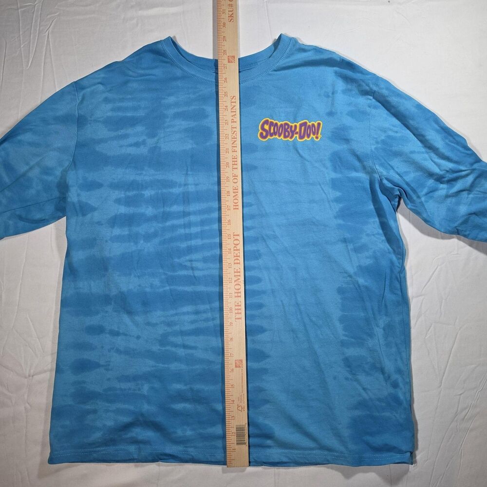 Scooby-Doo Mystery Machine Shirt Mens XL Blue Long Sleeve Graphic Tee Freeze - Picture 5 of 11
